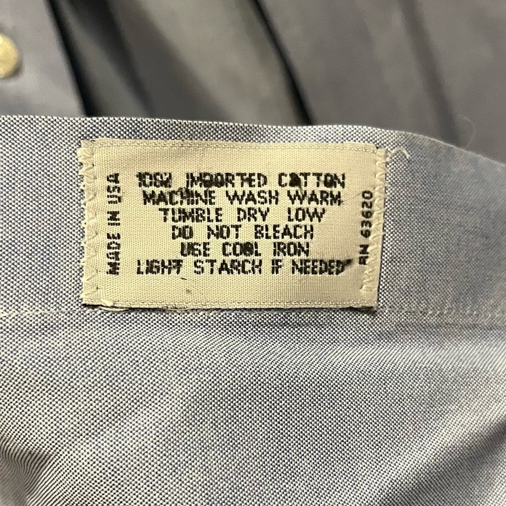 Gitman Bros Vintage Solid Light Blue Collared Dre… - image 6